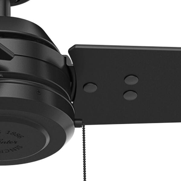 Indoor/Outdoor Matte Black Ceiling Fan 