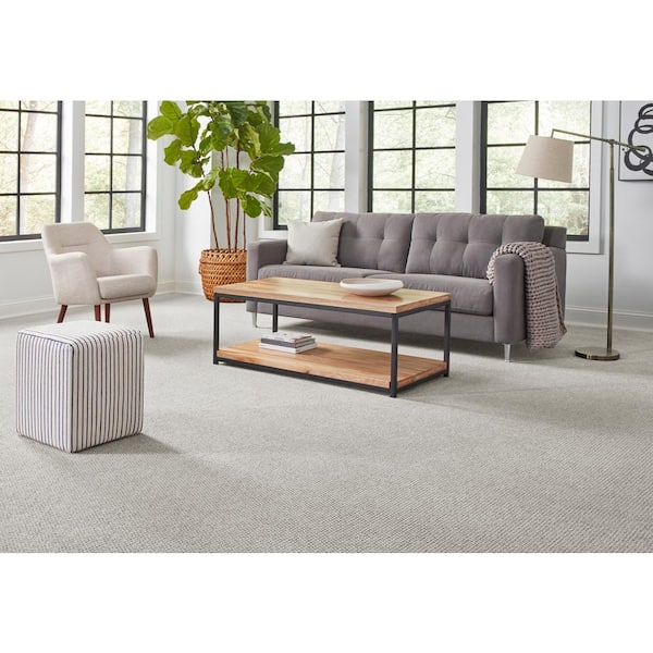 Pretty Penny  - Ice Blue - Blue 50 oz. Triexta Pattern Installed Carpet