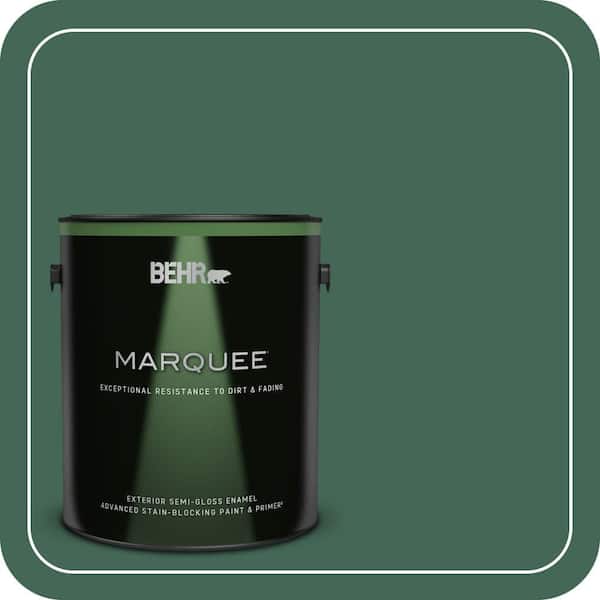BEHR MARQUEE 1 gal. #M420-7 Billiard Green Semi-Gloss Enamel Exterior Paint & Primer