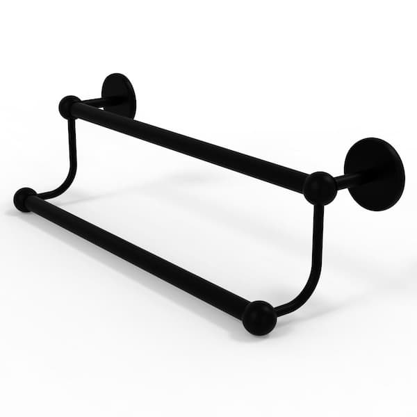 Allied Brass Prestige Skyline Collection 36 in. Wall Mounted Double Towel Bar in Matte Black