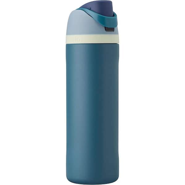 24 oz. Free Sip Double-Wall Insulated Stainless Steel Water Bottle with Straw BPA-Free Great for Travel  Sports Denim