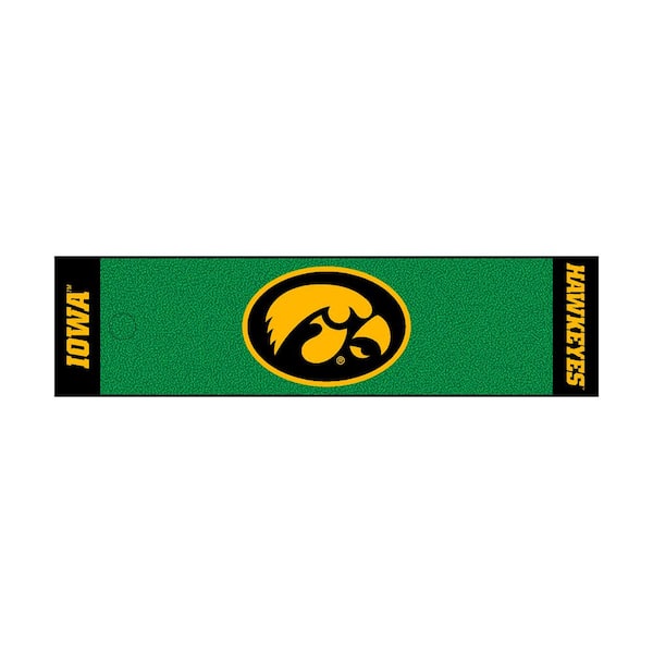 FANMATS NCAA University of Iowa 1 ft. 6 in. x 6 ft. Indoor 1-Hole Golf Practice Putting Green