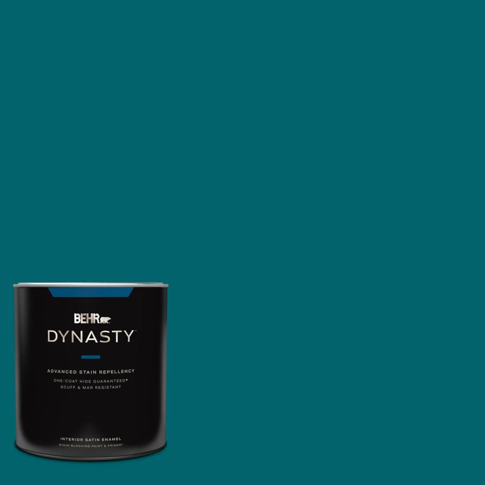 BEHR DYNASTY 1 qt. #S-H-520 Peacock Tail Satin Enamel Interior Stain ...