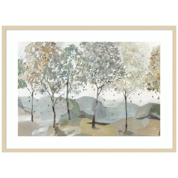 Amanti Art "Breezy Landscape Trees I" by Allison Pearce 1-Piece Wood Framed Giclee Nature Art Print 30 in. x 41 in.