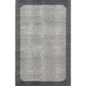 Branna Dark Gray 5 ft. x 8 ft. Solid Wool Area Rug