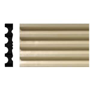 807-7 3/4 in. x 4 in. x 84 in. White Hardwood Reversible Fluted Victorian Casing Moulding