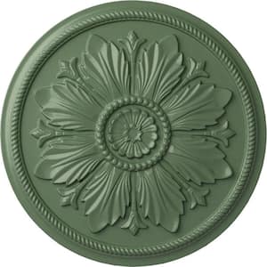 23-5/8" x 1-1/2" Kaya Urethane Ceiling (Fits Canopies upto 5-1/4"), Hand-Painted Athenian Green