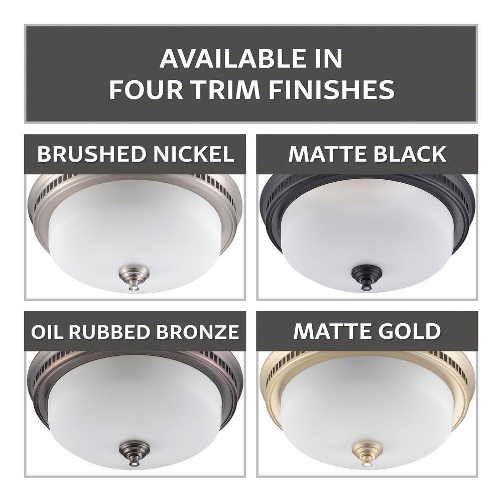 Round Brushed Nickel LED Ceiling Mount Exhaust Fan