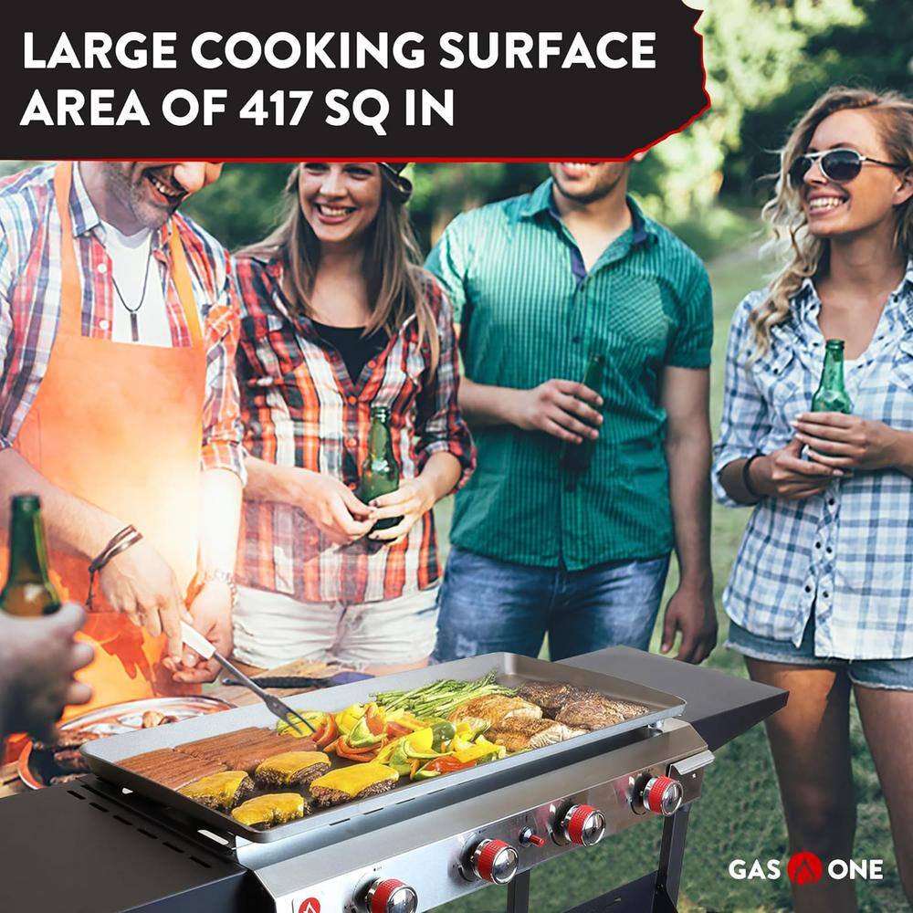 Gas One 4-Burner Black and Stainless Steel Portable Propane Grill