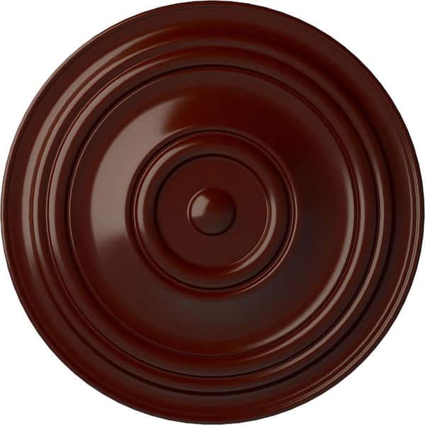 Ekena Millwork 2-1/2" x 31-1/2" x 31-1/2" Polyurethane Traditional Ceiling Medallion, Brushed Mahogany