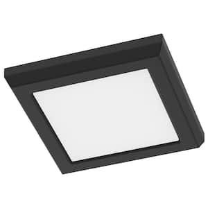 Blink Performer 5 in. Black Selectable CCT Color Changing LED Square Ceiling Flush Mount Light Fixture