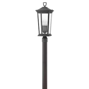 Bromley 3-Light Museum Black LED Outdoor Post or Pier Mount
