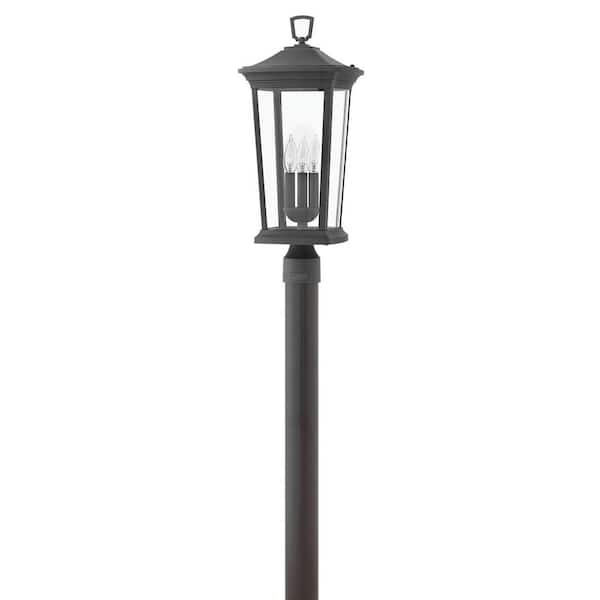 Bromley 3-Light Museum Black LED Outdoor Post or Pier Mount