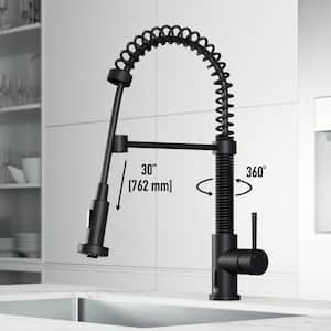 Edison Single-Handle Pull-Down Sprayer Kitchen Faucet with Touchless Sensor in Matte Black