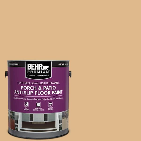 BEHR PREMIUM 1 gal. #MS-28 Moccasin Textured Low-Lustre Enamel Interior/Exterior Porch and Patio Anti-Slip Floor Paint