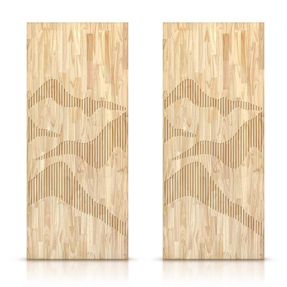 48 in. x 80 in. Hollow Core Natural Pine Wood Unfinished Interior Double Sliding Closet Doors price history on PriceWatchPro