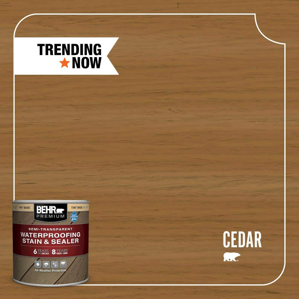 BEHR PREMIUM 1 gal. Clear Transparent Waterproofing Exterior Wood Finish  50001 - The Home Depot