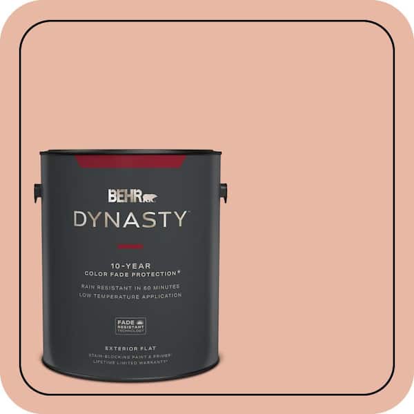 BEHR DYNASTY 1 gal. #M190-3 Pink Abalone Flat Exterior Stain-Blocking Paint & Primer