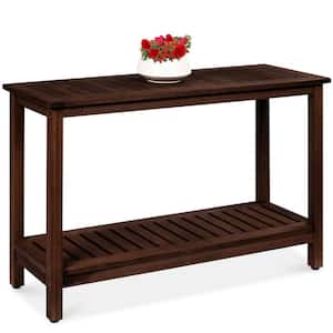 48 in. Espresso Brown 30 in. H Rectangular Wood Console Table