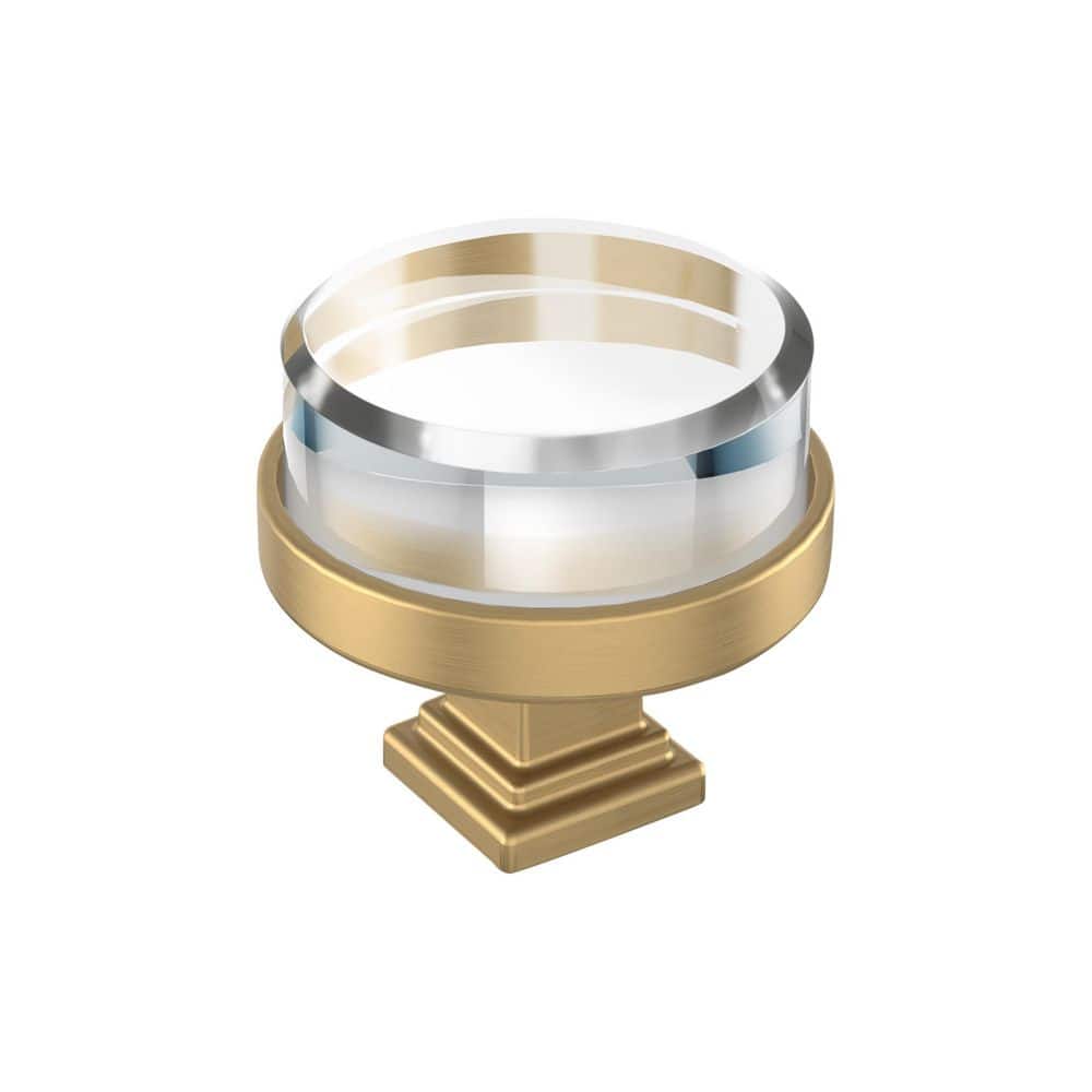 Glacio 1-1/2 in. (38mm) Diameter Clear/Champagne Bronze Round Cabinet Knob price history on PriceWatchPro