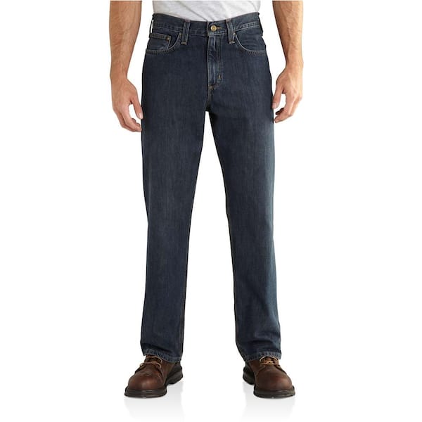 Carhartt Men's 34 in. x 28 in. Bed Rock Cotton/Polyester Relaxed Fit Holter Jean