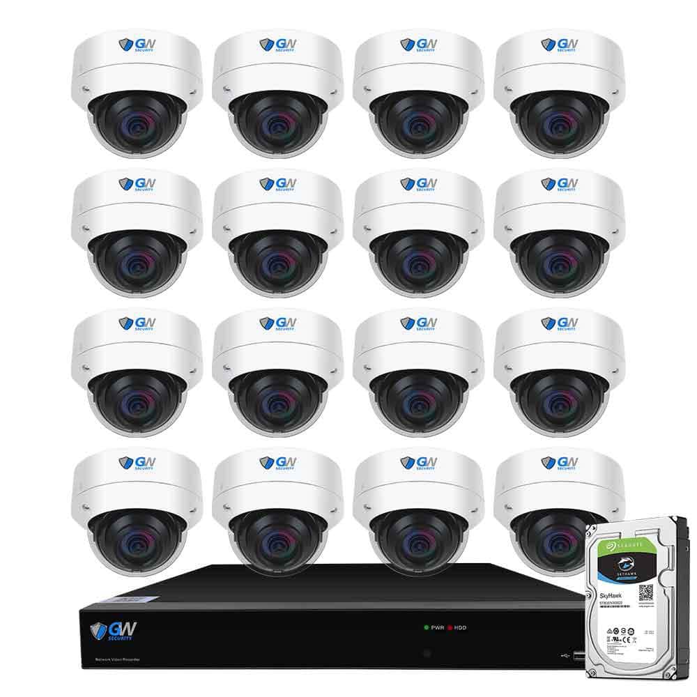 GW Security 16Channel 8MP 4TB NVR Smart Security Camera System w/16