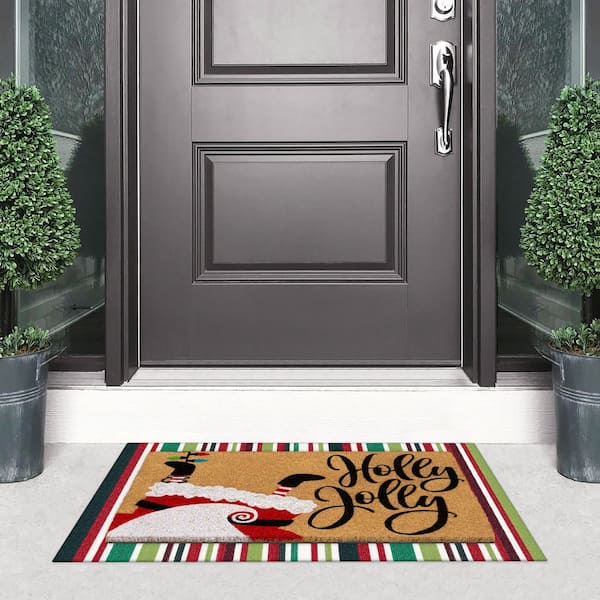 Holly Jolly 24 in. x 36 in. Holiday Layering Mat