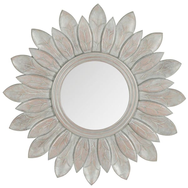 SAFAVIEH Sun King 30 in. H x 30 in. W Round Framed Mirror