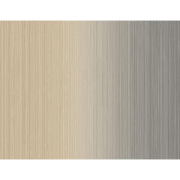 CASA MIA Shade Stripes Beige and Grey Paper Non - Pasted Strippable Wallpaper Roll Cover 60.75 sq. ft.