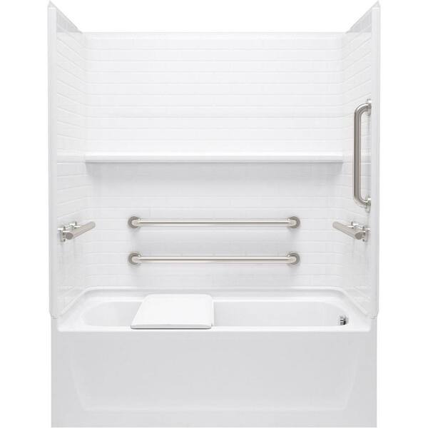 Sterling Traverse 60 in. x 32 in. x 77 in. 4Piece Vikrell Bath and