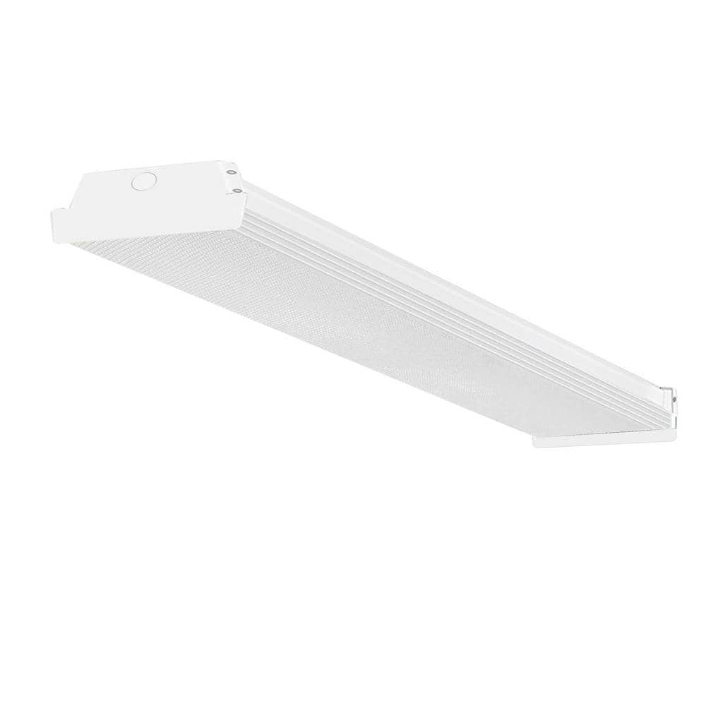4 ft. 5000 Lumens Integrated LED Dimmable White Wraparound Light, 3500k/400