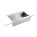 Vault Farmhouse Apron-Front Stainless Steel 36 in. 1-Hole Single Bowl Kitchen Sink