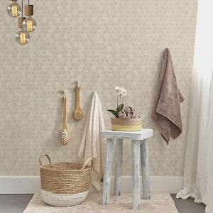 Hexagon Tile Champagne Peel and Stick Wallpaper (Covers 56 sq. ft.)