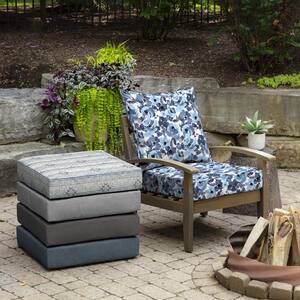 24 in. x 24 in. 2-Piece Deep Seating Outdoor Lounge Chair Cushion in Garden Delight