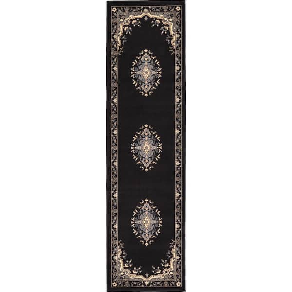 Reza Washington Black 2' 2 x 8' 2 Runner Rug