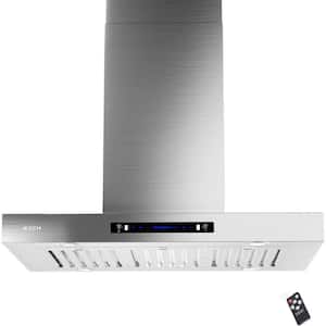 42 in. 900 CFM Ducted Island Mount with LED light Range Hood in Stainless Steel