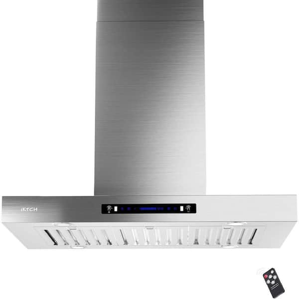 island mount chimney range hood