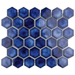 Hudson Due 2 in. Hex 10-7/8 in. x 12-5/8 in. Porcelain Mosaic Tile (9.7 sq. ft./Case)