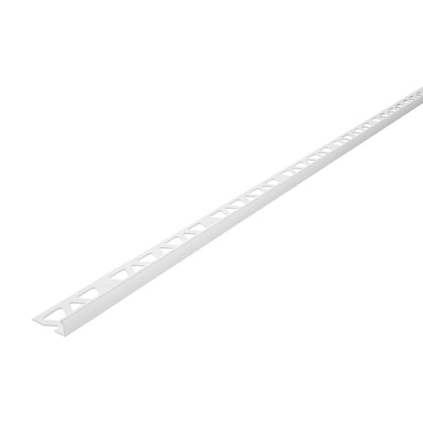 Bright White 1.13 in. W x 96 in. L Aluminum 3/8 in. Tile Edge Trim