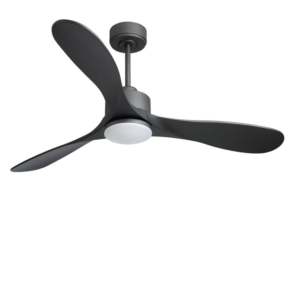 Modland Light Pro 52 in. LED Indoor Jet Black Smart Ceiling Fan with