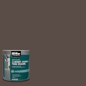 1 qt. #PPU5-19 Dark Truffle Semi-Gloss Enamel Interior/Exterior Cabinet, Door & Trim Paint