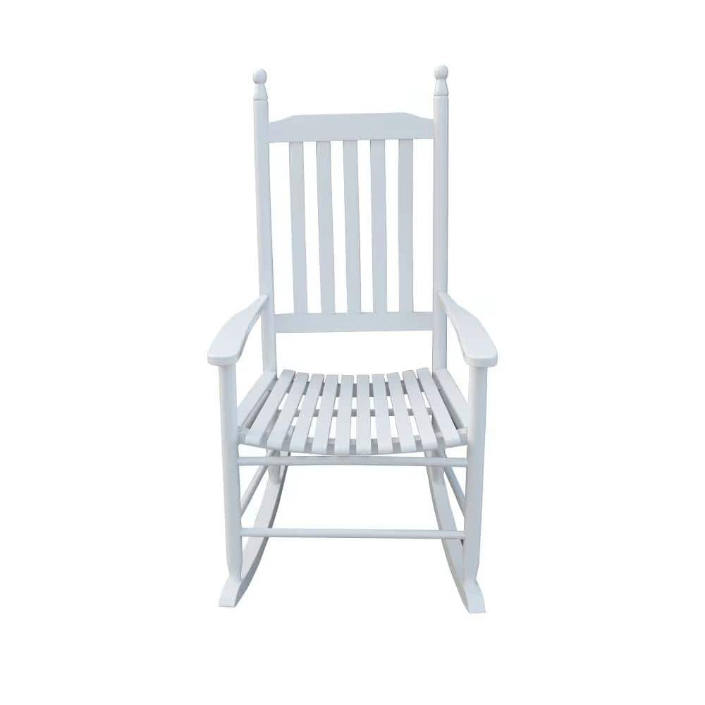 White Wood Outdoor Rocking Chair