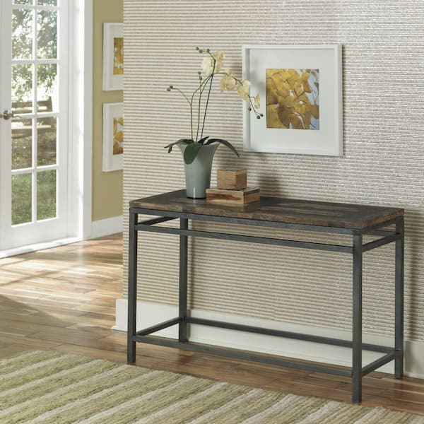 Home Styles Turn to Stone Black Console Table