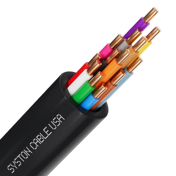 50 ft. 18/13 Balck Solid Copper Sprinkler Wire, Underground Irrigation, Field Central Control System UV Resistant UL/ETL