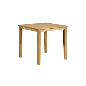 SignatureHome Kurmer Natural Oak Finish Wood Top 34 in. W 4 Legs Table Base Type Dining Table Seating Capacity Seats 2