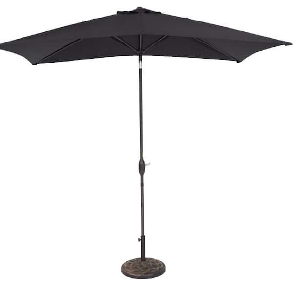 Wonen heet neutrale 6.5 ft. Market Patio Umbrella in Black Q331-UMB-BLA - The Home Depot