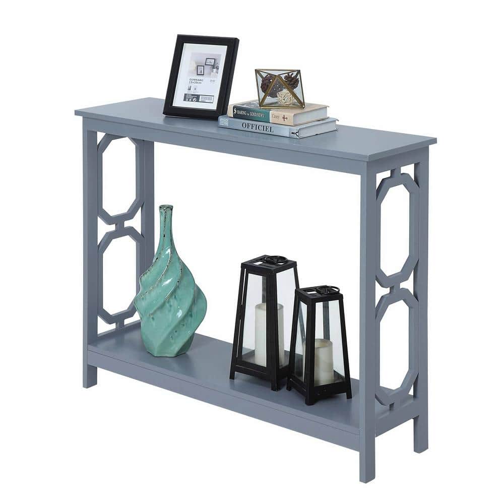 Gray Wood Console Table with Storage, 40" Length