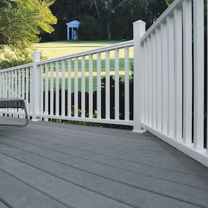 Traditional 6 ft. x 36 in. White PolyComposite Vinyl Pre-Assembled Railing Kit without Brackets