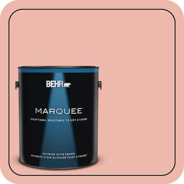 BEHR MARQUEE 1 gal. #M170-3 Carnation Coral Satin Enamel Exterior Paint & Primer