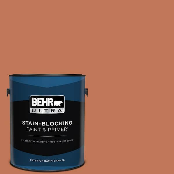 BEHR ULTRA 1 gal. #PPU3-01 Moroccan Sky Satin Enamel Exterior Paint & Primer